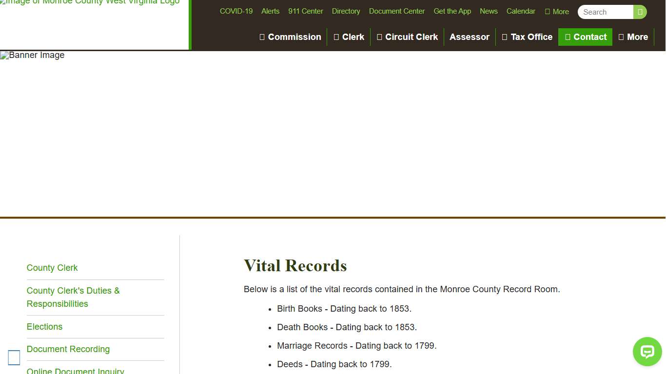 Vital Records | Clerk | Monroe County West Virginia | Monroe County West Virginia | Monroe County WV Commission, Offices and Agencies
